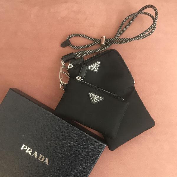 【PRADA】スマホも収納可能♪ストラップ ナイロンポーチ 2TT091